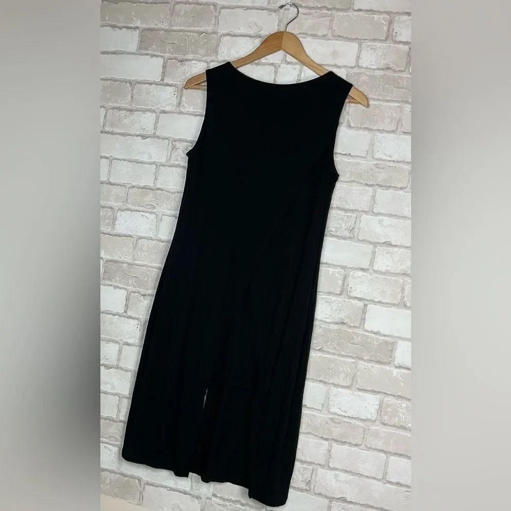 CAbi Beyond Tee Black Sleeveless Tunic Top Size S
